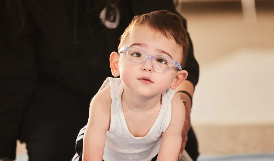 Child with disability playing